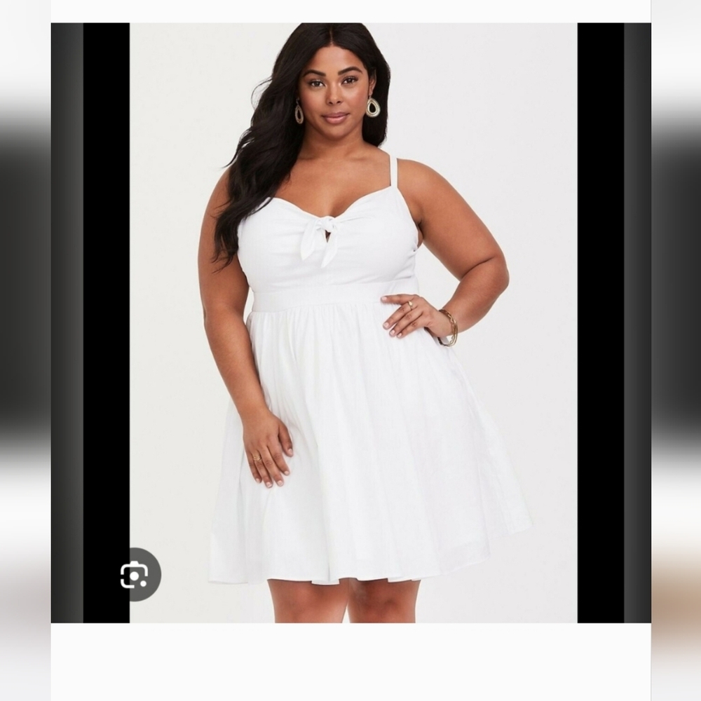 Torrid White Sleeveless Dress